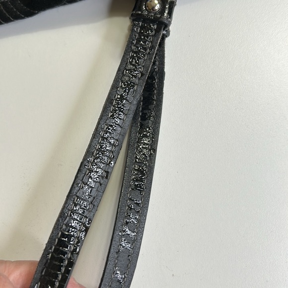 COACH LEATHERWEAR BLACK NYLON WITH SILVER ACCENTS TOTE HANDBAG - Picture 12 of 16